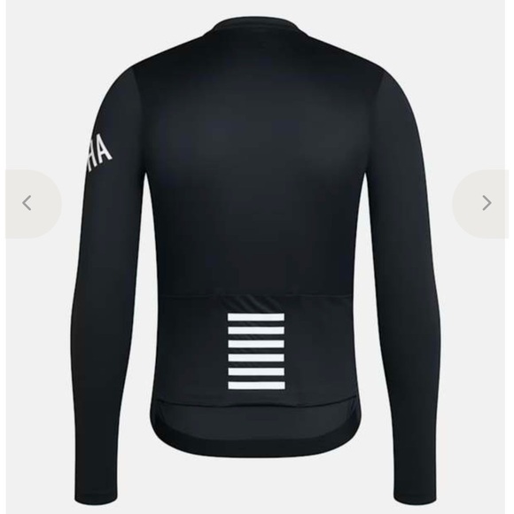 NWT Rapha Pro Team Cycling Jersey Men's Large Black Long Sleeve Lightweight - Picture 2 of 14